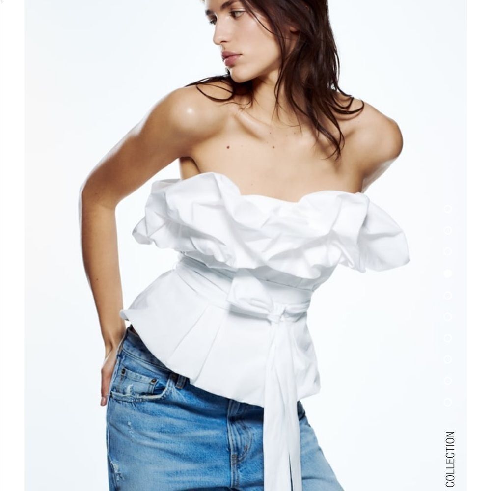 Zara blogger favorite voluminous poplin top - Picture 4 of 4